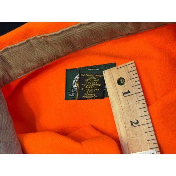 Cabelas Mens Flannel Shirt Bright Orange Hunting Heavyweight Outdoors Large Tall - Picture 3 of 11